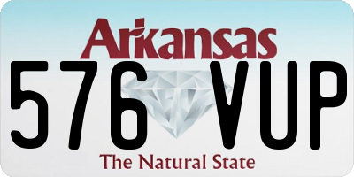 AR license plate 576VUP