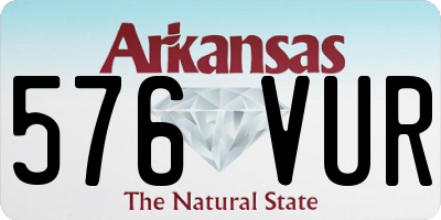 AR license plate 576VUR