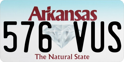 AR license plate 576VUS