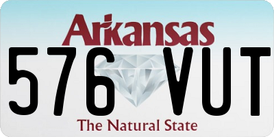 AR license plate 576VUT