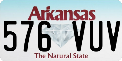 AR license plate 576VUV