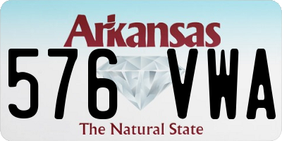 AR license plate 576VWA