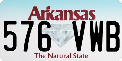 AR license plate 576VWB