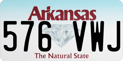 AR license plate 576VWJ