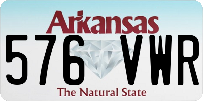 AR license plate 576VWR