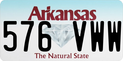 AR license plate 576VWW