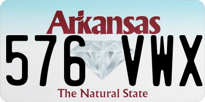 AR license plate 576VWX