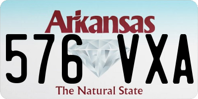 AR license plate 576VXA