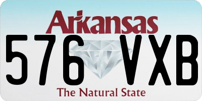 AR license plate 576VXB