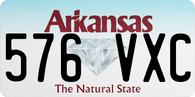 AR license plate 576VXC