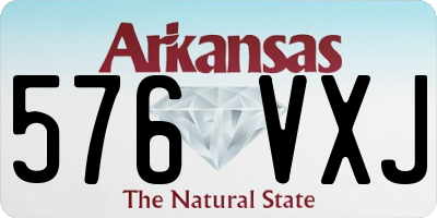 AR license plate 576VXJ