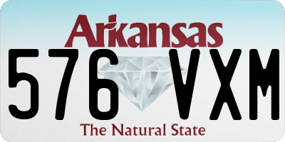 AR license plate 576VXM