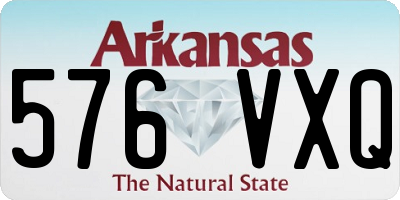 AR license plate 576VXQ