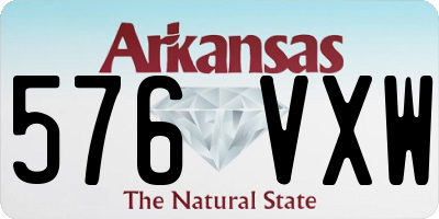 AR license plate 576VXW