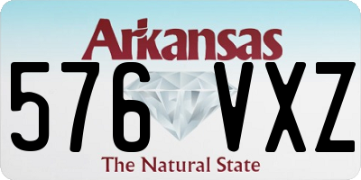 AR license plate 576VXZ