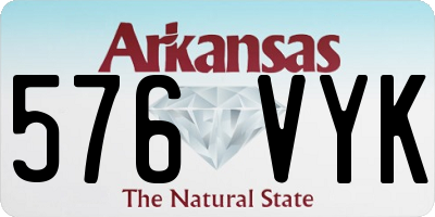 AR license plate 576VYK