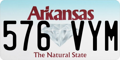 AR license plate 576VYM