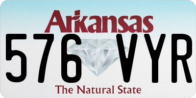 AR license plate 576VYR