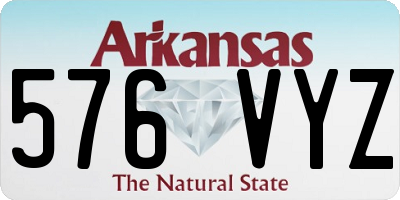 AR license plate 576VYZ