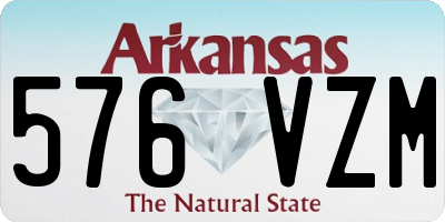 AR license plate 576VZM