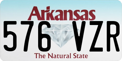 AR license plate 576VZR