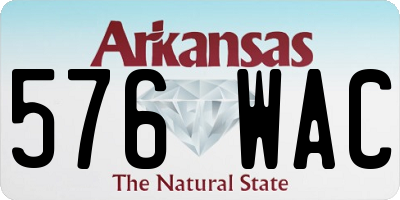 AR license plate 576WAC