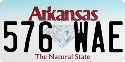 AR license plate 576WAE