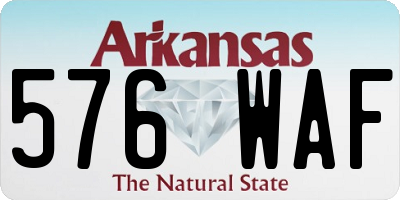 AR license plate 576WAF