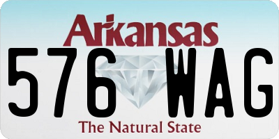 AR license plate 576WAG