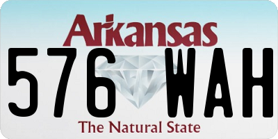 AR license plate 576WAH