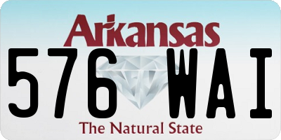 AR license plate 576WAI