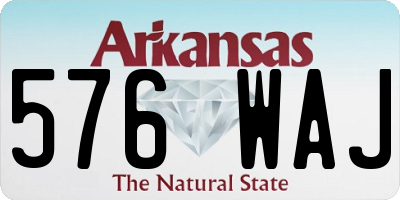 AR license plate 576WAJ