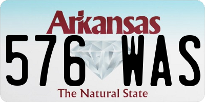 AR license plate 576WAS