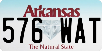 AR license plate 576WAT