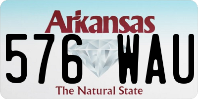AR license plate 576WAU