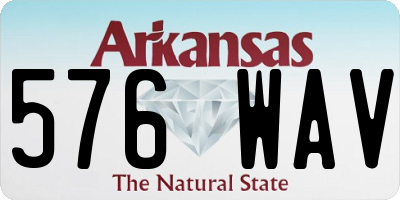 AR license plate 576WAV