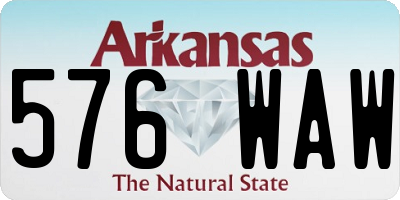 AR license plate 576WAW