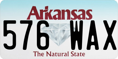 AR license plate 576WAX