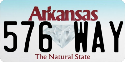 AR license plate 576WAY