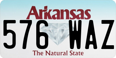 AR license plate 576WAZ