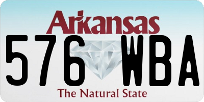 AR license plate 576WBA