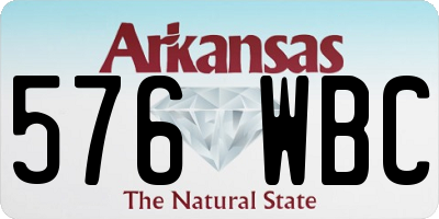 AR license plate 576WBC