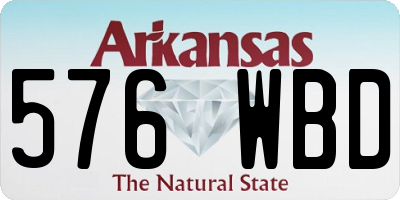 AR license plate 576WBD