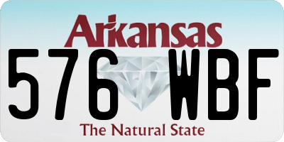 AR license plate 576WBF