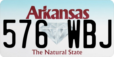 AR license plate 576WBJ