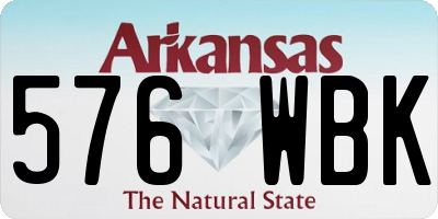 AR license plate 576WBK
