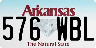 AR license plate 576WBL