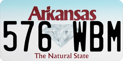 AR license plate 576WBM