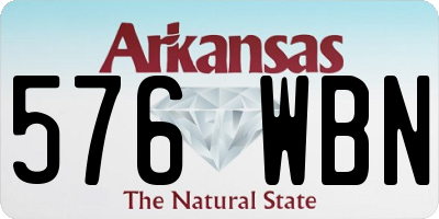 AR license plate 576WBN