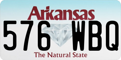 AR license plate 576WBQ